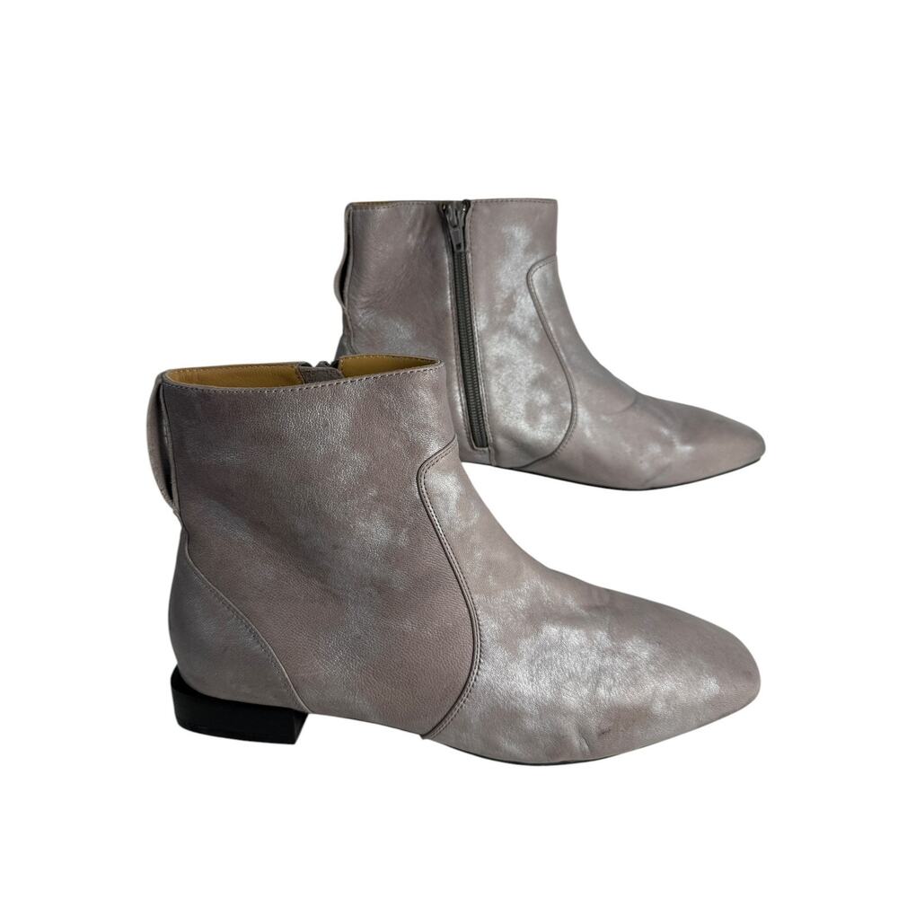 GOLO DEXI Women's Sz 10 Taupe and Silver Brushed Leather Ankle Boots NWOB - Picture 8 of 13